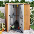 Casetta da giardino porta attrezzi - Struttura in acciaio zincato marrone - Design moderno per deposito esterno - Dimensioni 180,5 x 97 x 209,5 cm